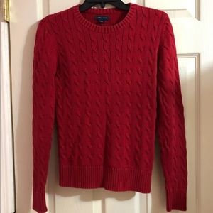 Tommy Hilfiger women’s red crew neck sweater NWOT